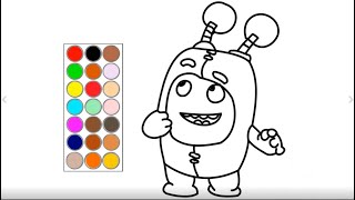 Como Dibujar Y Colorear A Slick De Los Oddbods, Dibujos Para Niños