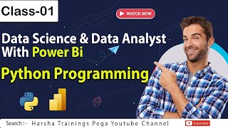 Data Science & Data Analyst With Power Bi Class 01 | Python Variables | Python Programming