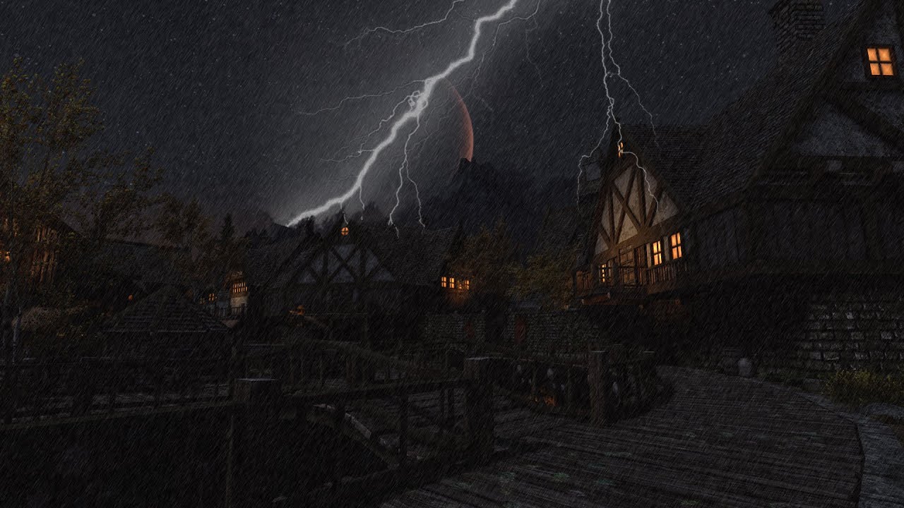 Duerma bien con el sonido de la lluvia y los truenos en la noche en el ...