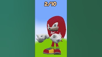 Rate pixel art with Sonic characters in minecraft from 1 to 10#shorts