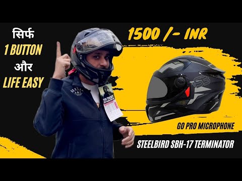 Best Helmet _ 1500 Rs. Steelbird _ 1 Button