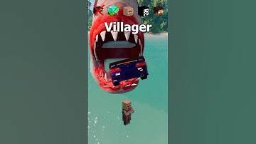 NOOB vs PRO vs VILLAGER vs HACKER vs HEROBRINE Car SHARK Jump Challenge! 😂 🚗  #shorts #beamngdrive