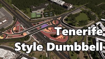 Cities Skylines: Tenerife Style Dumbbell Interchange Build