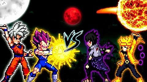 Son Goku DBS V7 OP (AF) & Vegeta DBS V2 OP (AF) VS Naruto V2 OP (AF) & Sasuke Rinnegan V3 OP