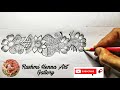 Pencil shading mehndi design  latest henna pencil art design  rashmi art collections