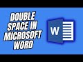 How to Double Space in Microsoft Word