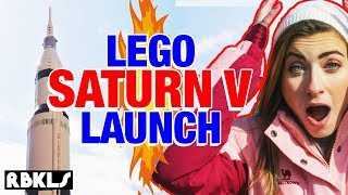 We REALLY LAUNCHED the LEGO NASA Apollo Rocket! - REBRICKULOUS