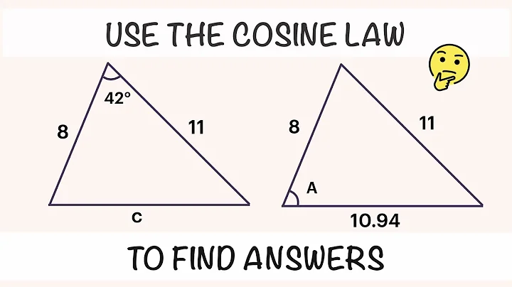 Using the Cosine law to solve questions