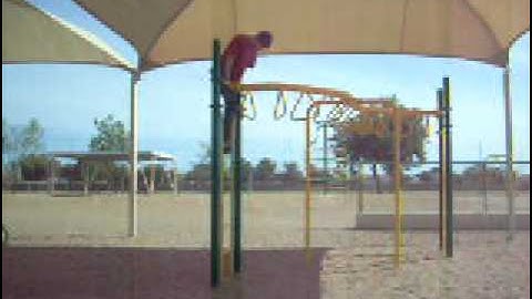 back flip off monkey bars