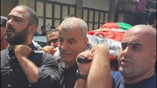 تشييع جثمان الشاب محمود جهاد جراد الذي ارتقى فجر اليوم في مدينة طولكرم