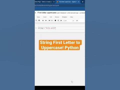 Convert First Letter of String to Uppercase in Python! #shorts #python ...