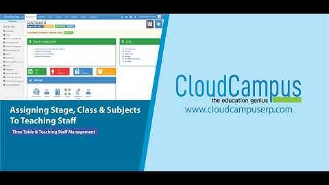 Step 2: Assign Stage, Class & Subjects to Teaching Staff in Cloud Campus ERP.