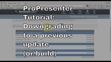 ProPresenter 6 Tutorial  Reverting to a previous update or build version