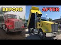 Kenworth converted into a dump truck | CAT C-13 twin turbo dump truck