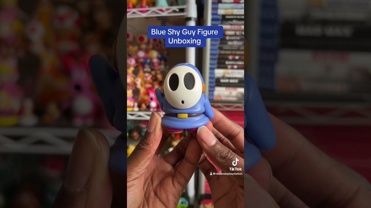 Blue Shy Guy Figure Unboxing 