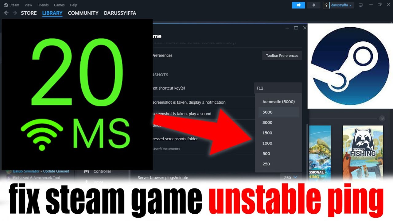 Cara mengatasi game steam ping tidak stabil | Tutorial Official - YouTube