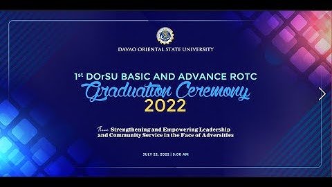 1st DOrSU Basic and Advance ROTC Graduation Ceremony 2022