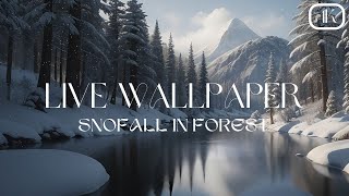 ❄️ Enchanting Snowfall in a Cozy Winter Forest 🌲✨ | Relaxing Live Wallpaper ❄️🎶 screenshot 2
