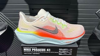 Nike Pegasus 41 (Summit White/Bright Crimson/Glacier Blue/Chrome) - Style Code: FD2723-100