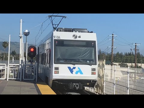 VTA Light Rail Orange Line Ride (Mountain View - Milpitas) [CAB VIEW]
