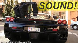 I have filmed a black ferrari enzo fitted with straight pipes exhaust.
it starts up, does few loud revs and accelerate! you can see also
parking in the ...