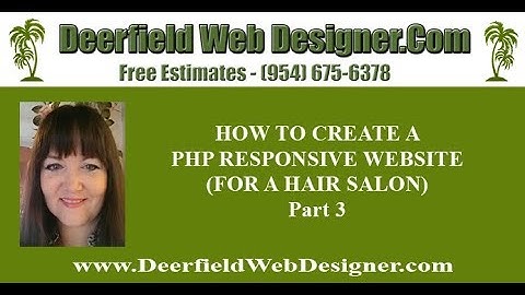 DIY websites - How to Create a Responsive Website for a hair salon with php - Part 3