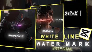 How to Make White Line Watermark on CapCut | Full Tutorial