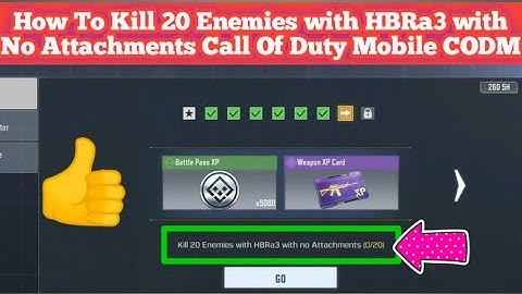 How To Kill 20 Enemies with HBRa3 with No Attachments Call Of Duty Mobile CODM