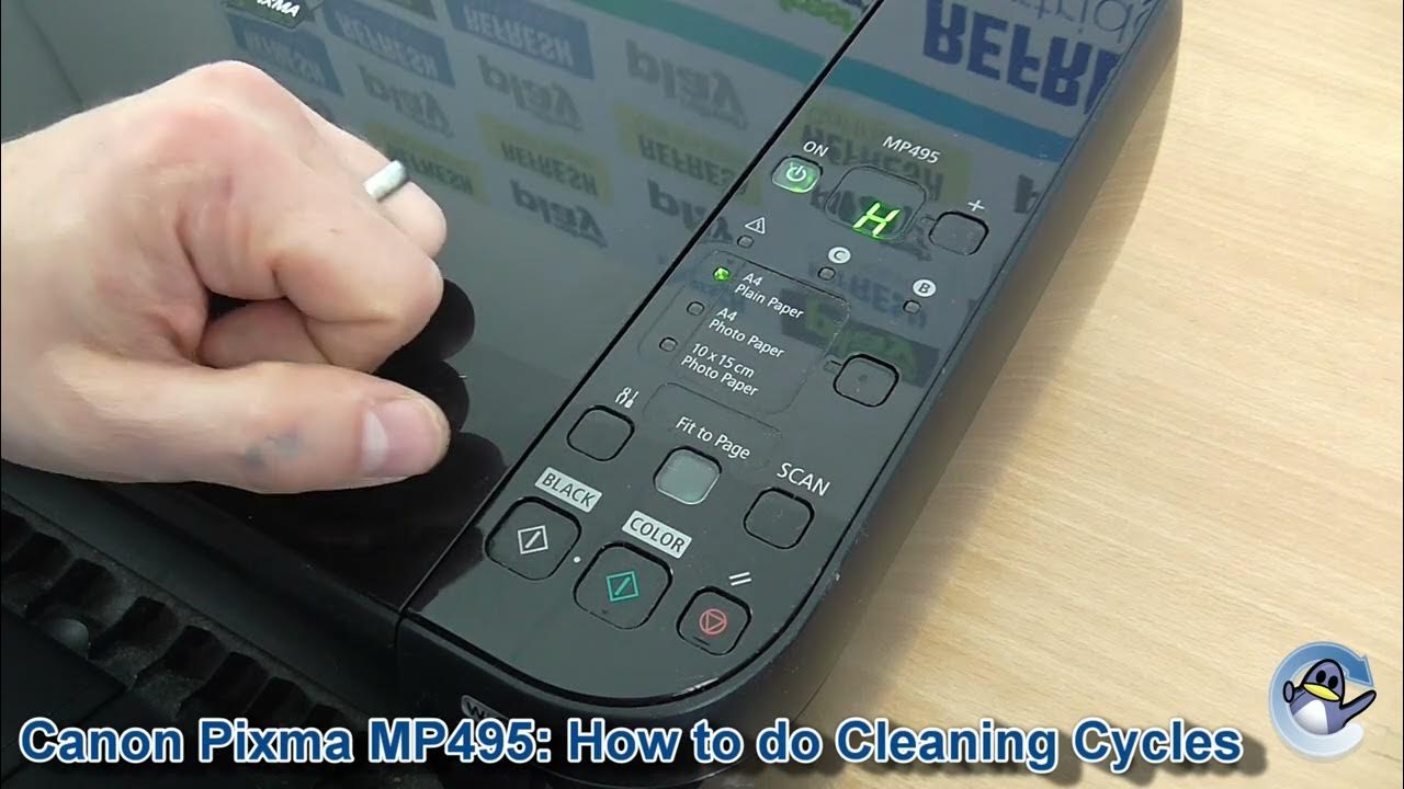 At forurene Kæreste gå på indkøb Canon Pixma MP495: How to do Printhead Cleaning and Deep Cleaning Cycles -  YouTube