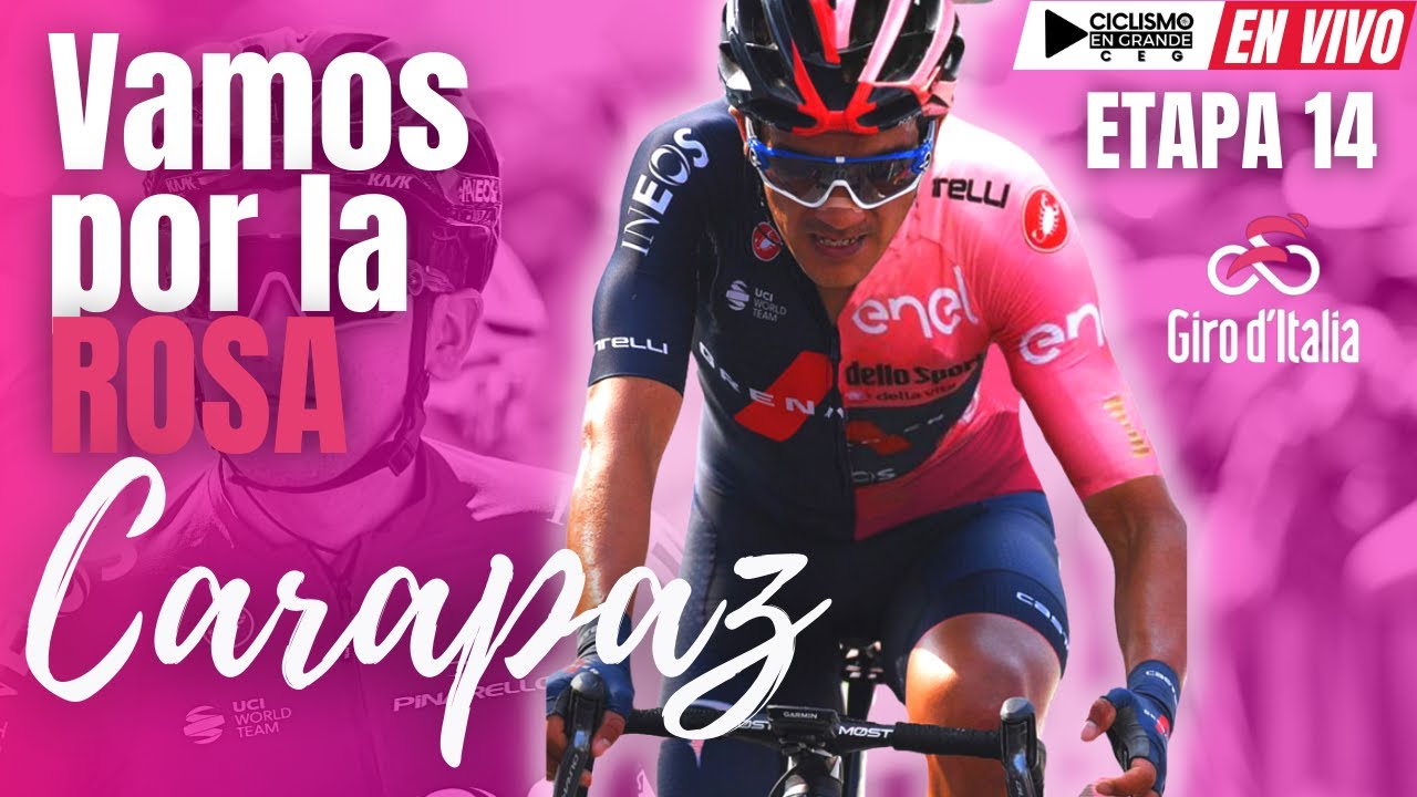 🚵📍​#ENVIVO hoy Etapa 14 Carapaz de ROSA? GIRO DE ITALIA 2022 - 🏆​ - YouTube