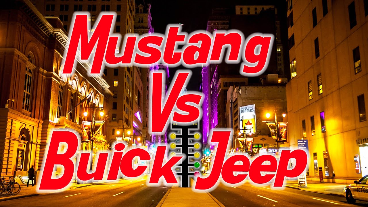Fenderless Mustang vs Saab Jeep YouTube