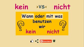 kein vs nicht ?? |Deutsch Lernen: interessante Themen