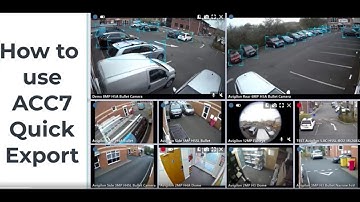 Avigilon Control Center 7 Quick Export