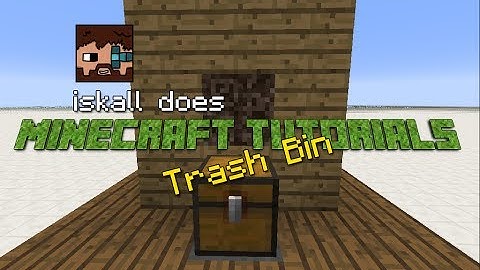 Minecraft Trashbin / Trash Can tutorial - Survival Friendly Redstone
