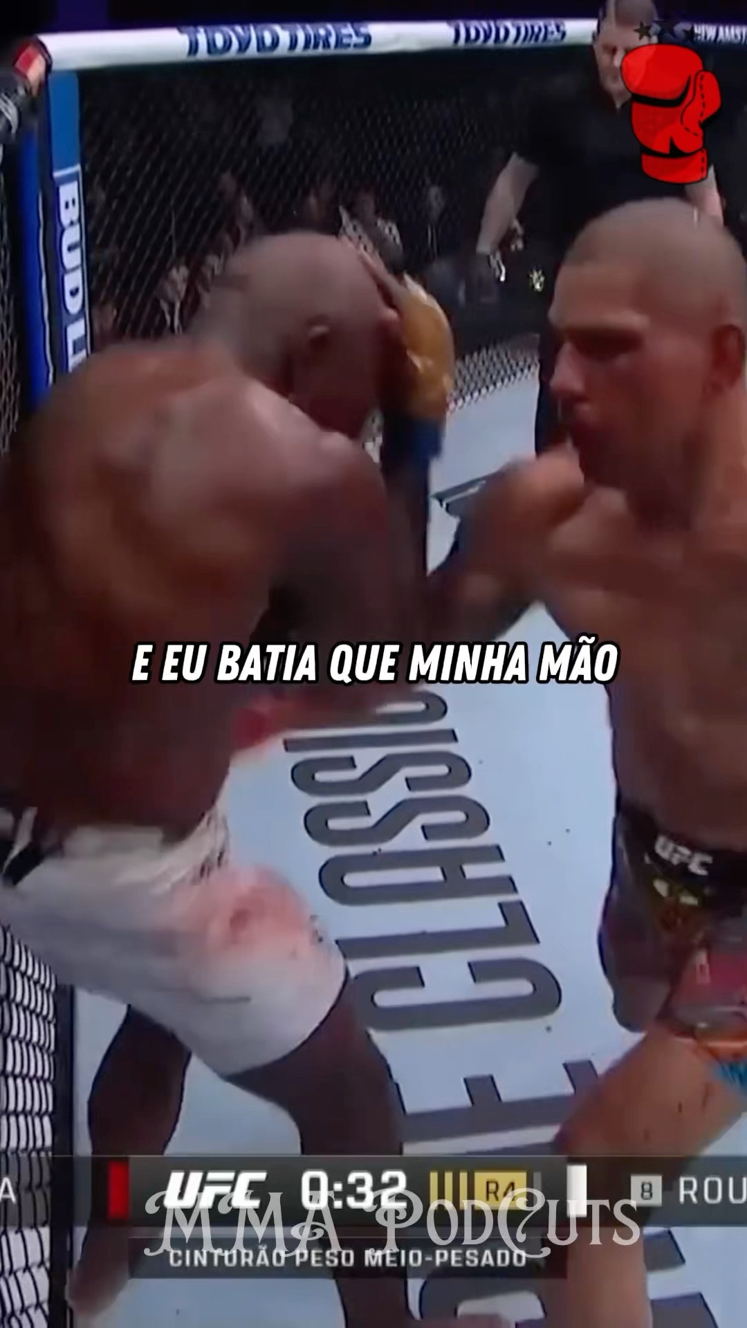 ALEX PEREIRA MACHUCOU A MÃO DE TANTO BATER  #mma #luta #boxe #ufc #shortsfeed #brasil #foryou