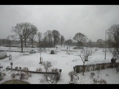 Opkomende Sneeuwstorm Nederland 2021 - Timelapse