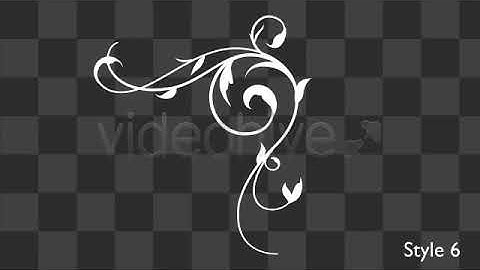 Flower Flourish Growing - 12 Styles With Alpha - Motion Graphics