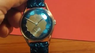 2a Parte Especimen reloj FLICA esfera negra dorada un pedazo de reloj de coleccion