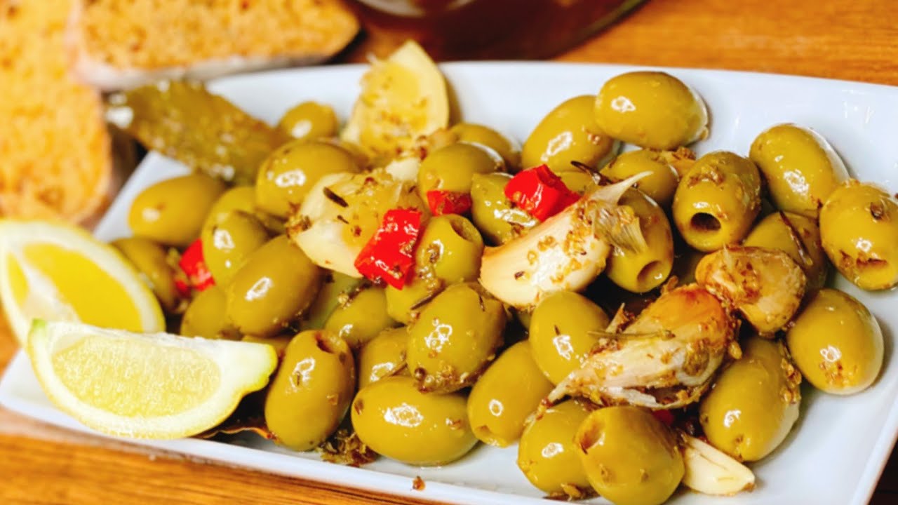 Como Hacer ACEITUNAS ALIÑADAS | Cómo Aliñar Aceitunas
