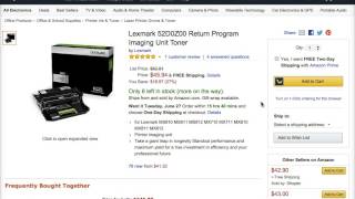 Lexmark 52D0Z00 Return Program Imaging Unit Toner Price & Review