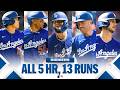ALL 13 RUNS: Shohei, Mookie, Freddie, Tucker, Pages all homer for the Dodgers! | MLB Highlights