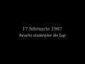 17 februarie 1987. Revolta studenţilor din Iaşi