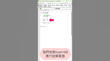 EXCEL VBA - Basic 10 單行註解