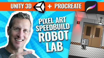 Unity Procreate Speedbuild - Pixel Art Robot Lab Game Scene