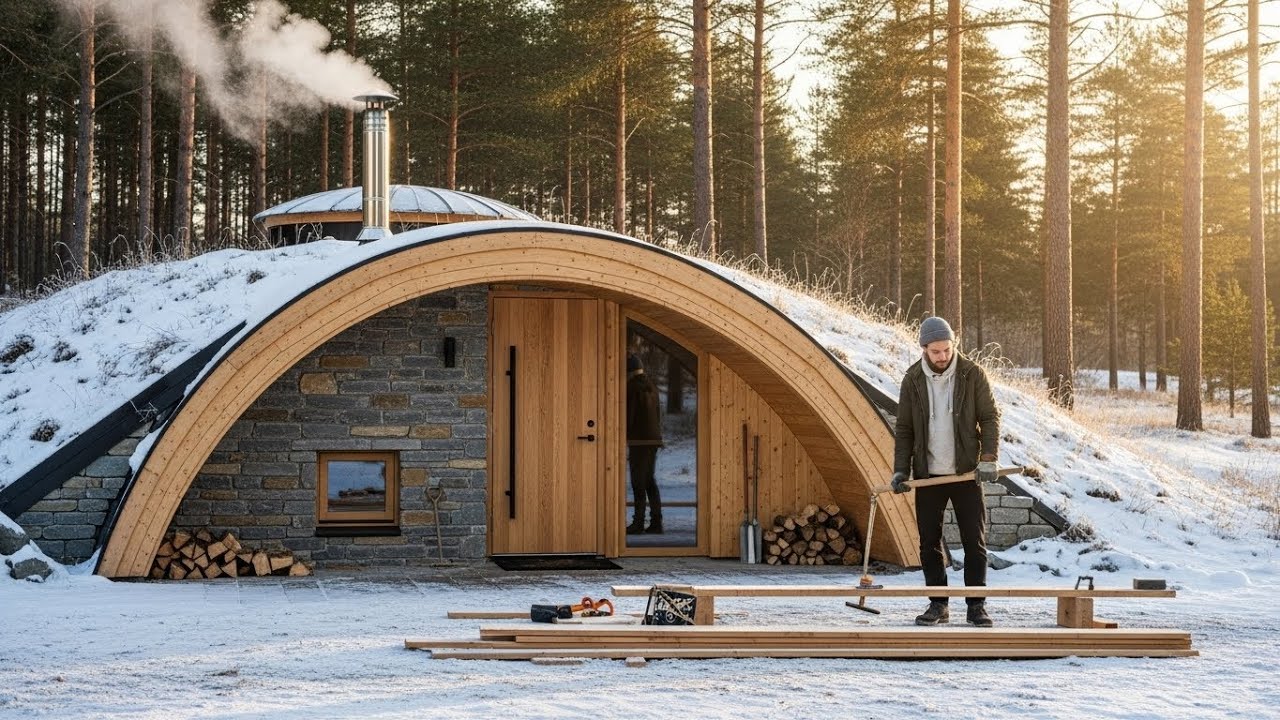 Svi su se smijali njegovoj podzemnoj hobitskoj kolibi — dok nije trošila 65% manje drva cijelu zimu