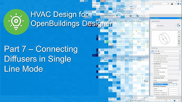 Part 7 - Connecting Diffusers in Single Line Mode in OpenBuildings Designer