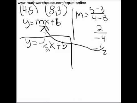 Find Equation Of Line From 2 Points Example Practice Problems And Video Tutorial