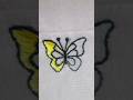 Simple Butterfly Embroidery | Beginner | #embroidery #beginnersstitch #shorts #butterfly #trending