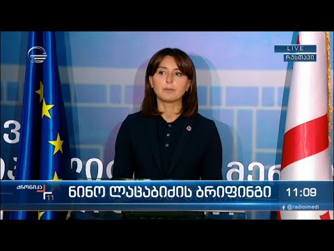 ნინო ლაცაბიძის ბრიფინგი