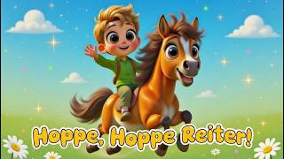 Hoppe Hoppe Reiter | German Nursery Rhyme zum Mitsingen & Plumps-Spaß! 🐴😂✨